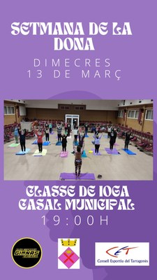 CLASSE DE IOGA GRATUÏTA PEL DIA INTERNACIONAL DE LA DONA 2024 A CREIXELL