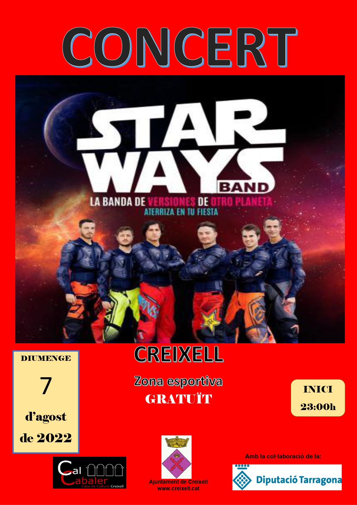 Spaceways Band CONCERT STAR WAYS BAND - LA BANDA DE VERSIONS D'UN ALTRE PLANETA ...