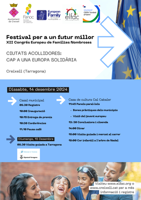 CREIXELL ES CONVERTIRÀ EN LA CAPITAL EUROPEA DE LES FAMÍLIES