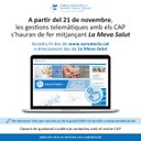 EL CONSULTORI MÉDIC DE CREIXELL, ADSCRIT A LA XARXA SANTA TECLA, COMENÇA A TREBALLAR AMB EL SISTEMA ADMINISTRATIU ECAP, EL PROGRAMA D'HISTÒRIA CLÍNICA INFORMATITZADA PER A L'ATENCIÓ PRIMÀRIA COMÚ A TOT CATALUNYA.